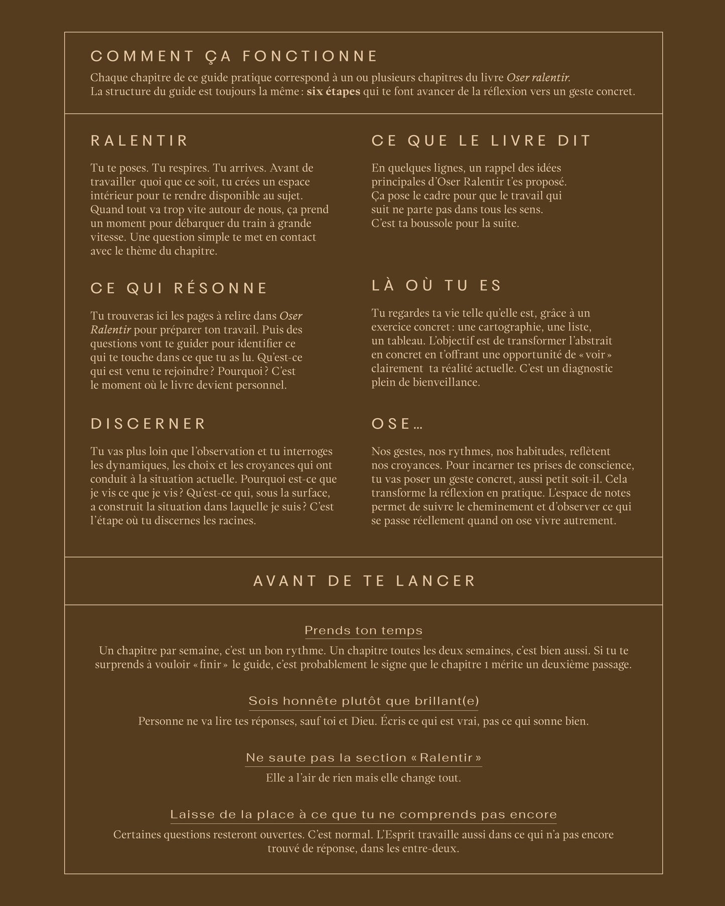 Guide pratique Oser ralentir